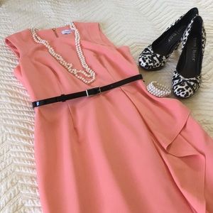 EUC Calvin Klein coral/peach dress